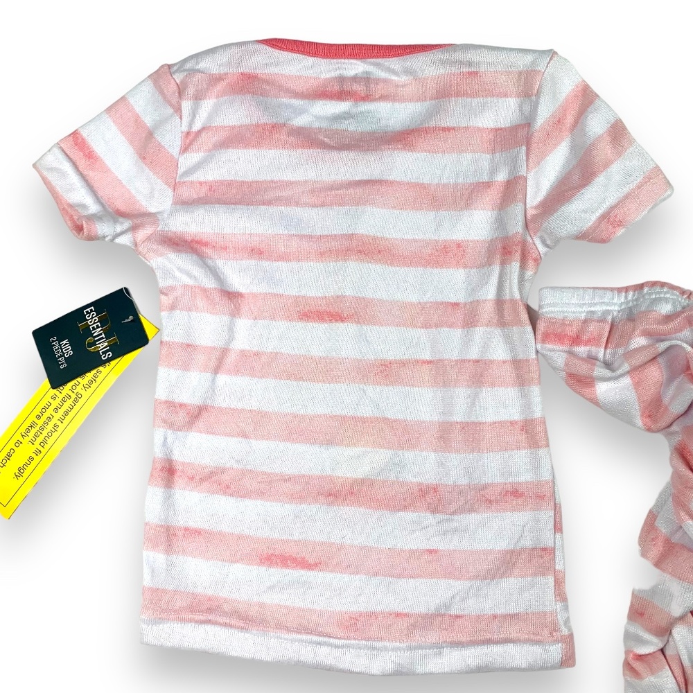 Pj Essentials Pink Striped Pajamas Sz 5 - Picture 2 of 3